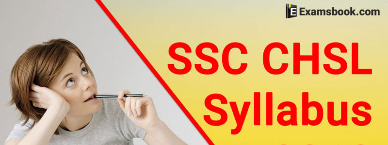 SSC CHSL syllabus 2018