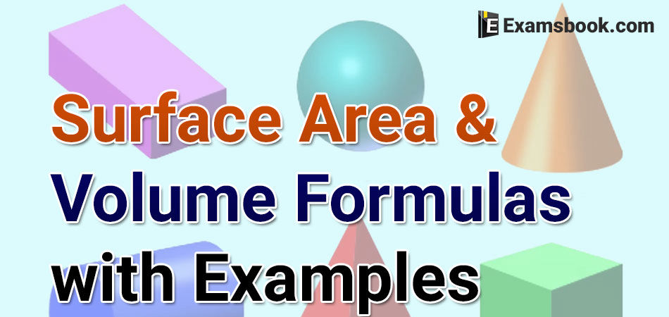 surface area and volume formulas