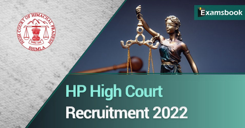 HP High Court Recruitment 2022