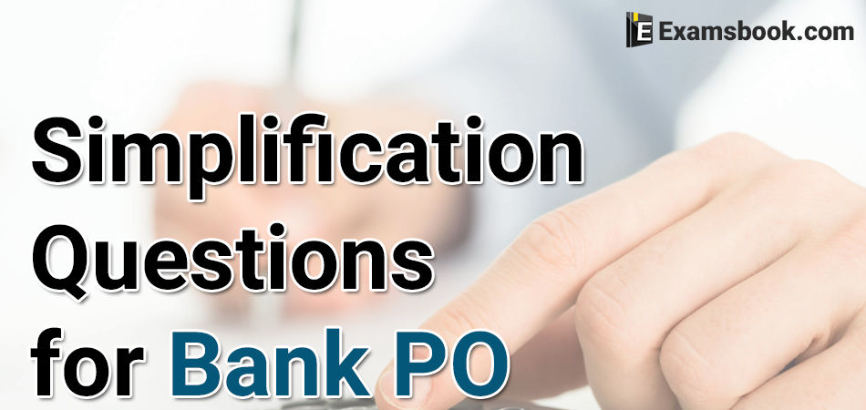 simplification questions for bank po