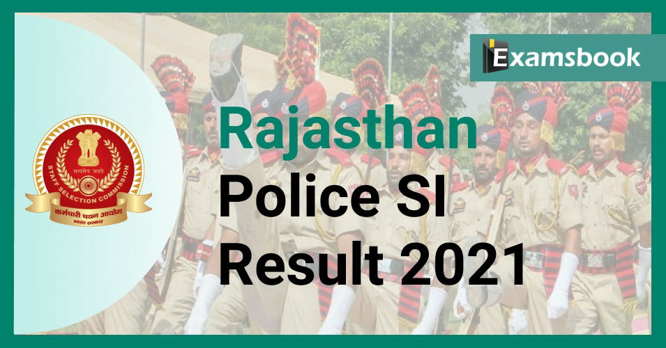Rajasthan Police SI Result 2021 - Exam Result & Cutoff Marks
