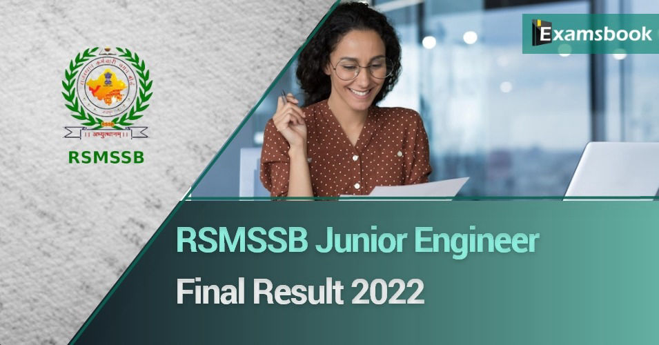 RSMSSB Junior Engineer Final Result 2022