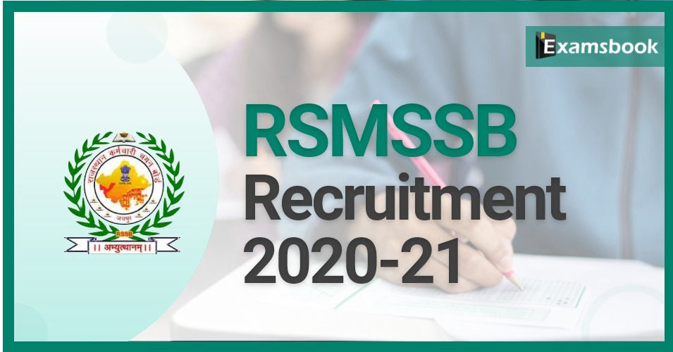 RSMSSB recruitment 2020-21 notification released