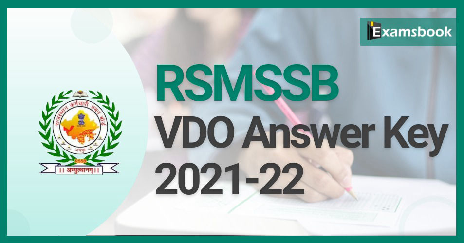 RSMSSB VDO Answer Key 2021-22:  Prelims Exam Answer Key & Objections