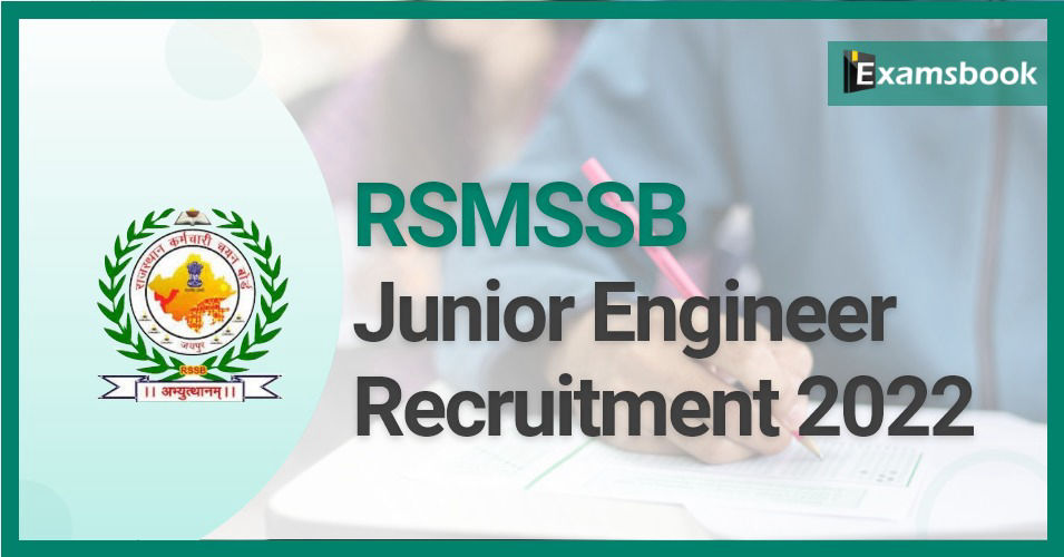 RSMSSB Junior Engineer Recruitment 2022