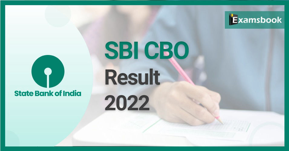 SBI CBO Result 2022