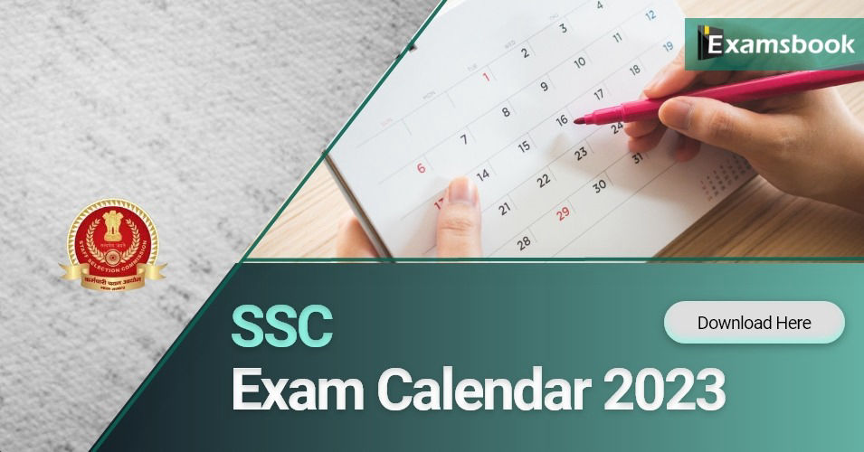 SSC Exam Calendar 2023