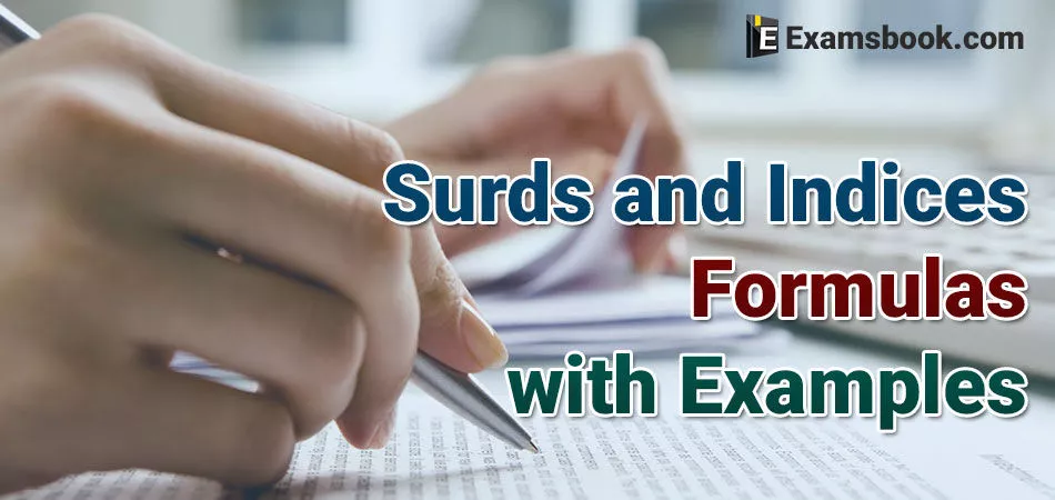 surds and indices formulas with examples