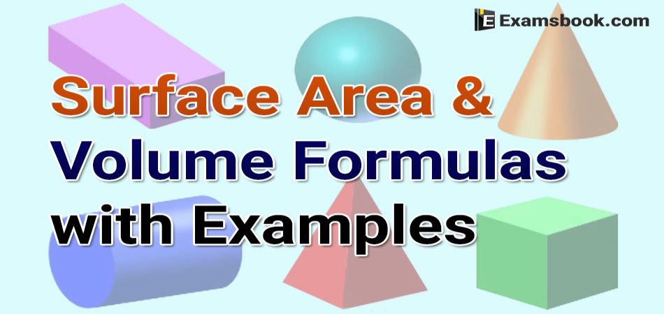surface area and volume formulas