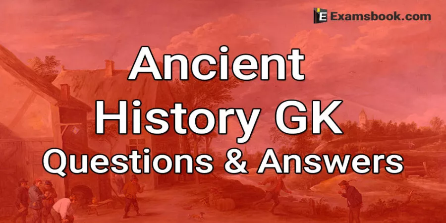 Ancient Indian History Objective Questions And Answers For