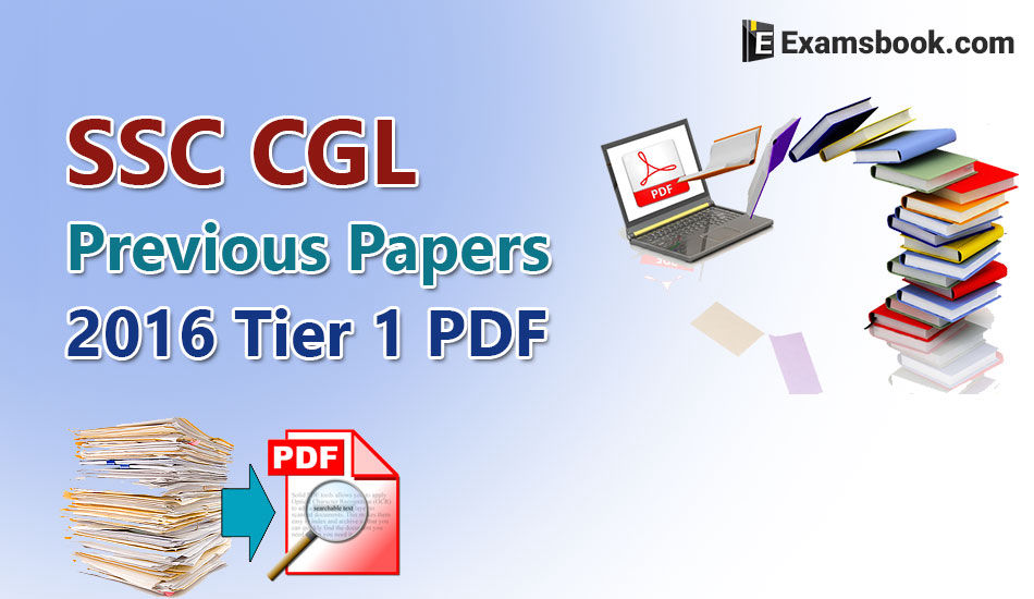 SSC CGL previous papers 2016