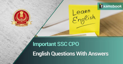 Important SSC CPO English Questions With Answers