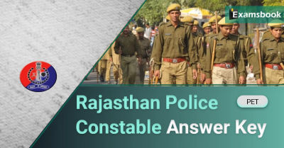 Rajasthan Police Constable PET Answer key 2023