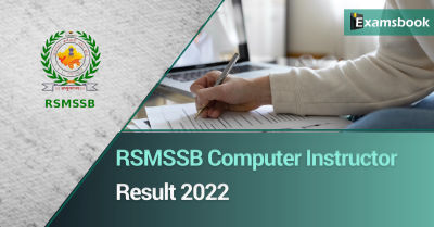 RSMSSB Computer Instructor Result 2022