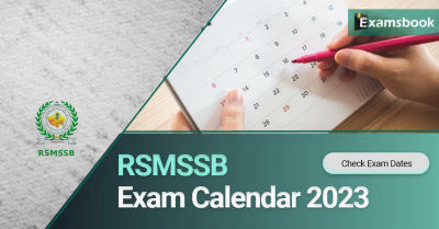 RSMSSB Exam Calendar 2023