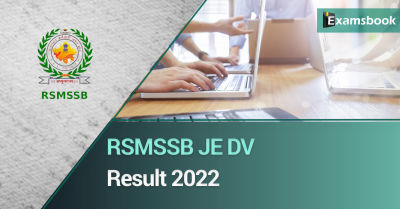 RSMSSB JE DV Result 2022