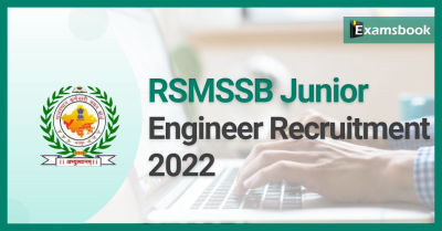 RSMSSB Junior Engineer Recruitment 2022 - Apply Online