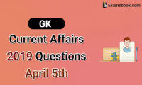GK-Current-Affairs-2019-Questions-April-5th