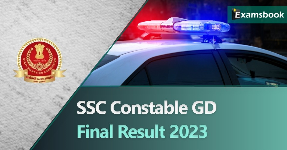 SSC Constable GD Final Result 2023
