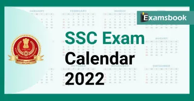 SSC Exam Calendar 2022